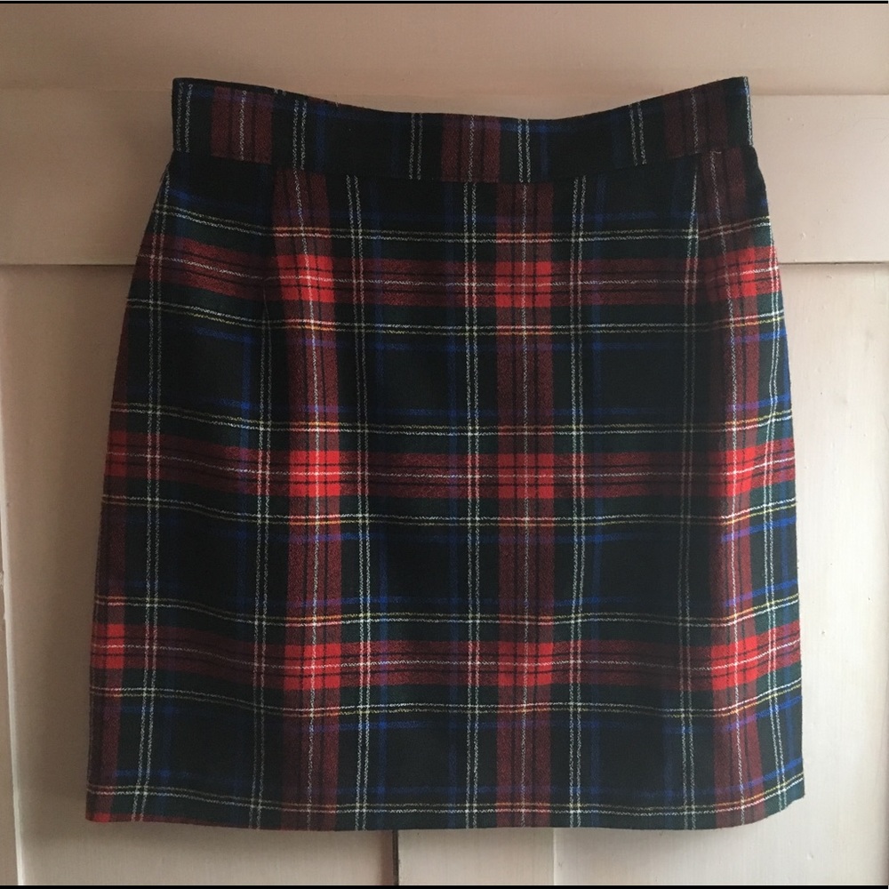 vintage 90s schoolgirl plaid skirt